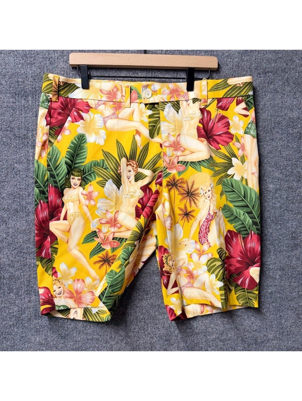 Loudmouth Golf Tropical Pin-Up Hawaiian Shorts Men’s 40